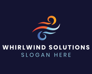 Whirlwind - HVAC Cooling Heating logo design