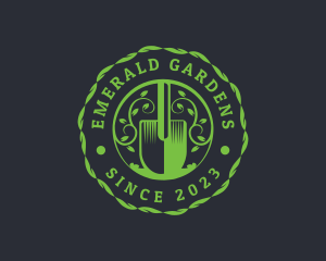 Gardening Shovel Plant logo design