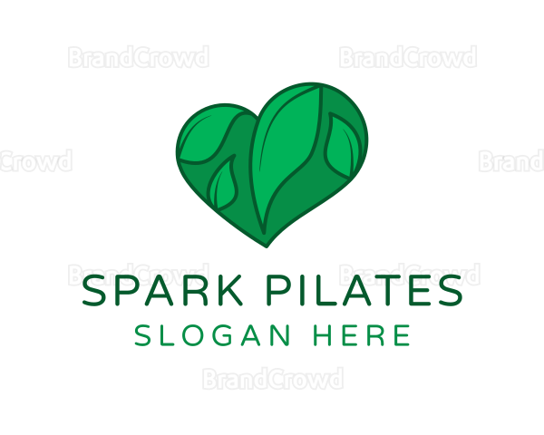 Green Heart Leaves Logo