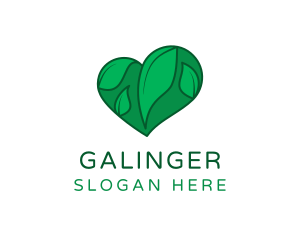 Green Heart Leaves Logo