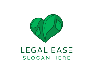 Green Heart Leaves Logo