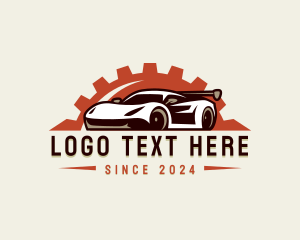 Rideshare - Car Mechanic Gear logo design
