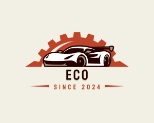 Sports Car - Car Mechanic Gear logo design