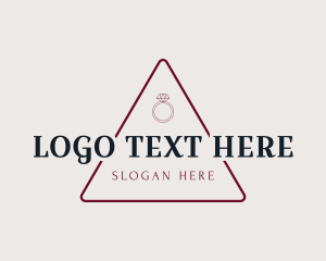 Shop - Ring Diamond Triangle logo design