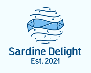 Sardine - Fish Pond Fishery logo design