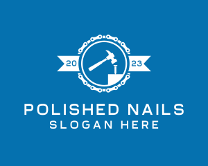 Hammer Nail Tool logo design