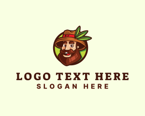 Ecology - Farmer Explore Beard Guy logo design