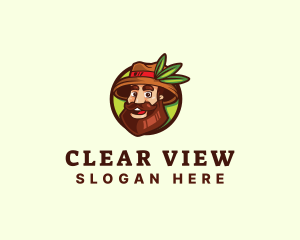 Farmer Explore Beard Guy logo design