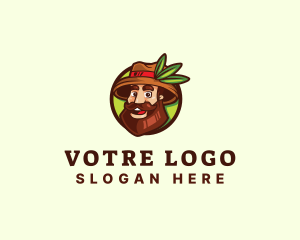 Explorer - Farmer Explore Beard Guy logo design