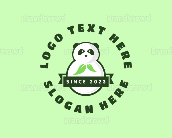 Nature Panda Leaf Logo