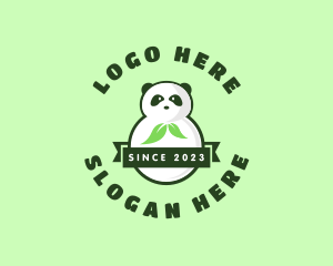 Wildlife - Nature Panda Leaf logo design