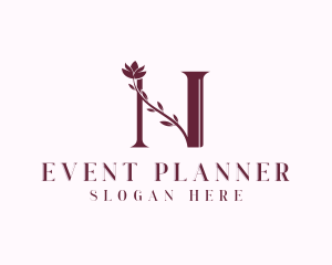 Planner - Flower Boutique Letter N logo design