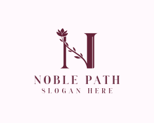 Flower Boutique Letter N logo design