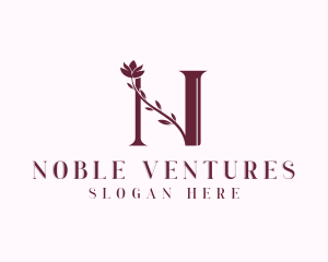 Flower Boutique Letter N logo design