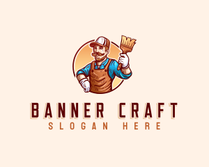 Handyman Painter Worker logo design