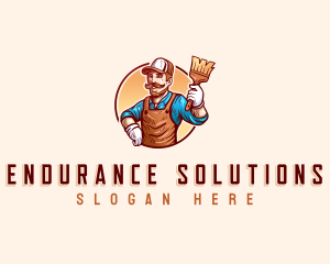 Handyman Painter Worker logo design