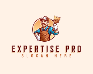 Handyman Painter Worker logo design