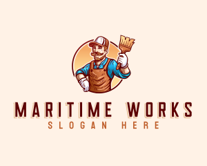 Handyman Painter Worker logo design