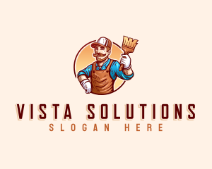 Handyman Painter Worker logo design