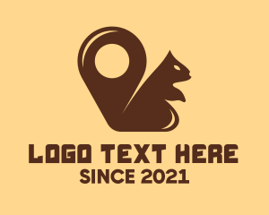 Place - Squirrel Location Pin logo design