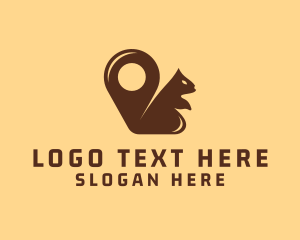 Rodent - Squirrel Location Pin logo design