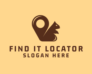 Locator - Squirrel Location Pin logo design