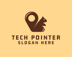 Pointer - Squirrel Location Pin logo design