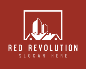 Red House Property Roof logo design