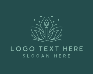 Home Decor - Lotus Wellness Candle logo design