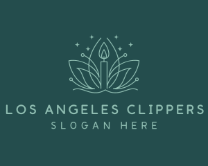 Scented - Lotus Wellness Candle logo design