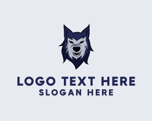 Dog - Mad Wild Wolf logo design