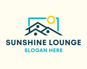 Sunshine Real Estate Roofing  logo design