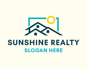 Sunshine Real Estate Roofing  logo design