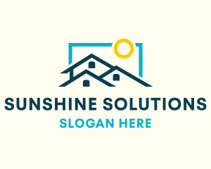 Sunshine Real Estate Roofing  logo design