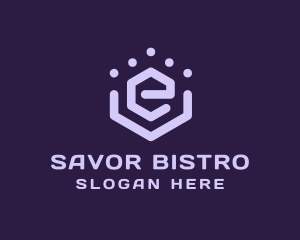 Purple Business Letter E Logo