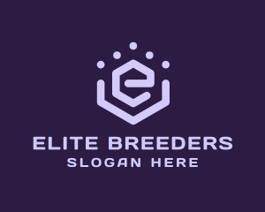 Purple Business Letter E logo design