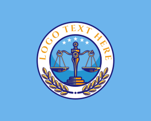 Justice - Attorney Law Scales logo design