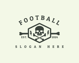 Skeleton Skull Crossbones Logo