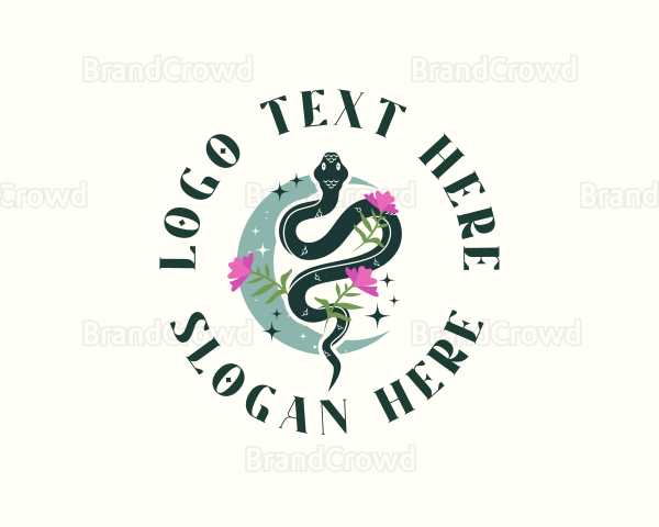 Venom Floral Snake Logo