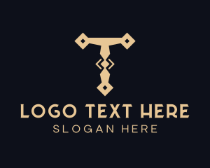 Trenching - Tech Tool Letter T logo design