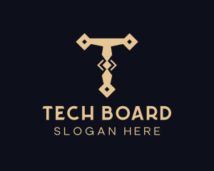 Tech Tool Letter T logo design