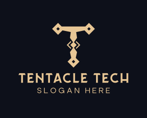 Tech Tool Letter T logo design