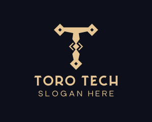 Tech Tool Letter T logo design