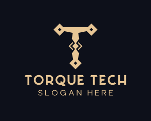 Tech Tool Letter T logo design