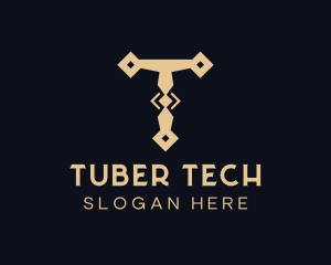 Tech Tool Letter T logo design