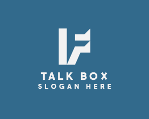 Chat Box - Chat Speech Letter F logo design