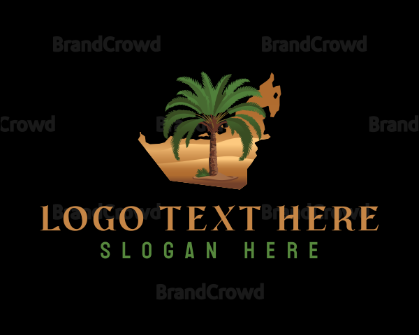 Arabian Date Palm Tree Logo