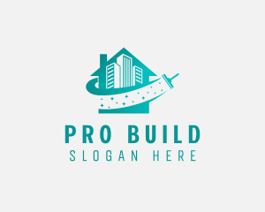 House Building Cleaning logo design