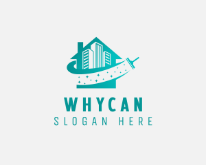 House Building Cleaning logo design