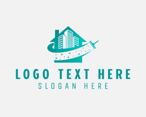 House - House Building Cleaning logo design